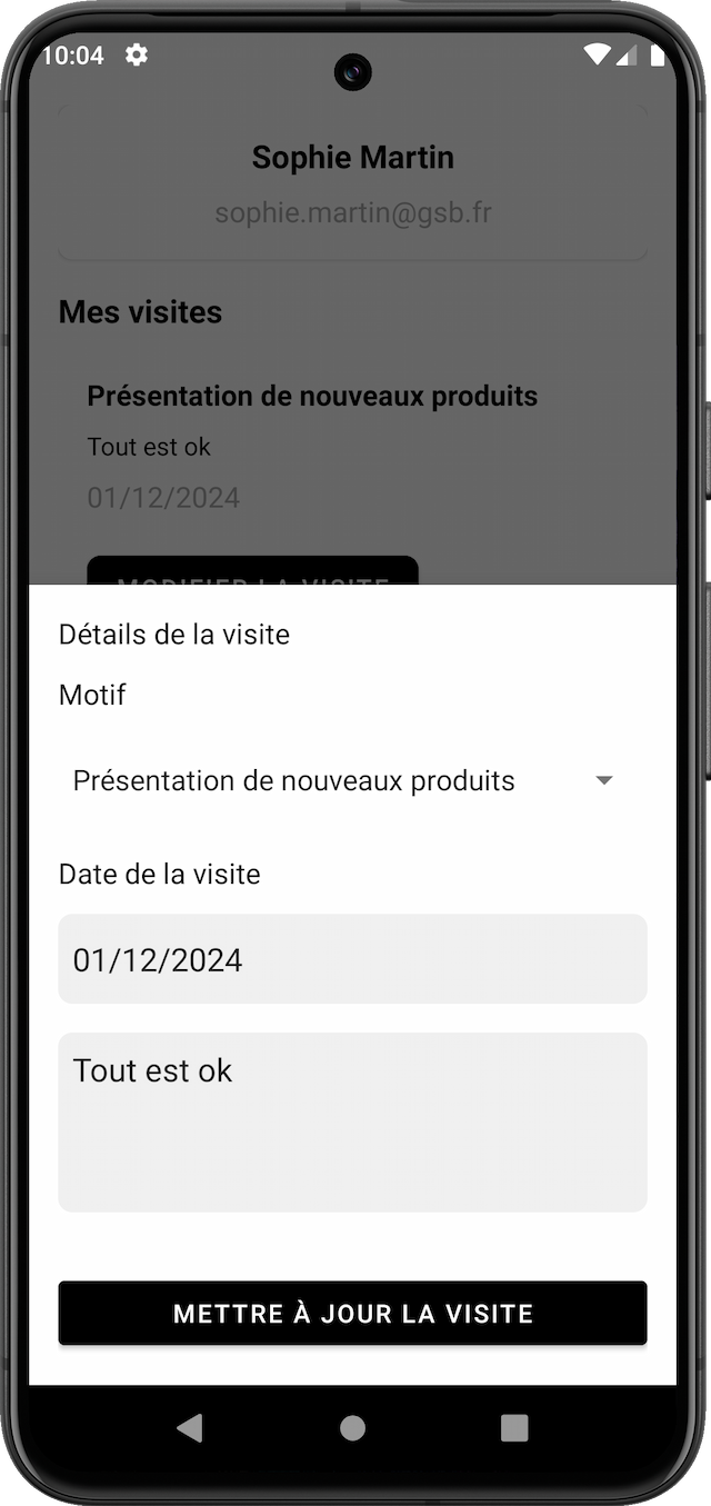 Gestion des visites